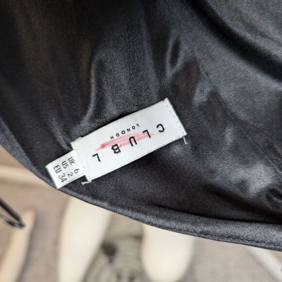 Club L London Black One-Shoulder Mini Dress - Picture 12 of 13